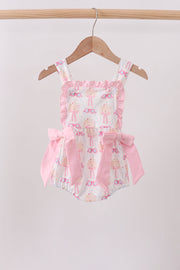 Pink bow castle ruffle bubble
