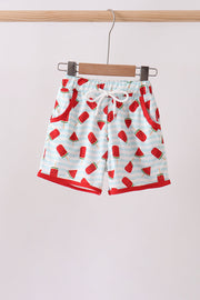 Red Watermelon UPF Swim Trunks