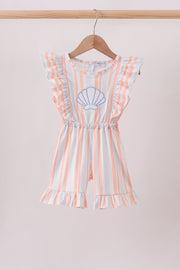 Seashell Stripe Appliqué Jumpsuit
