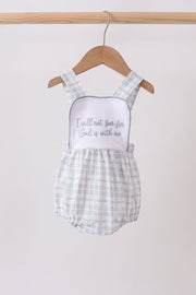 Blue Faith Quote Embroidered Bubble