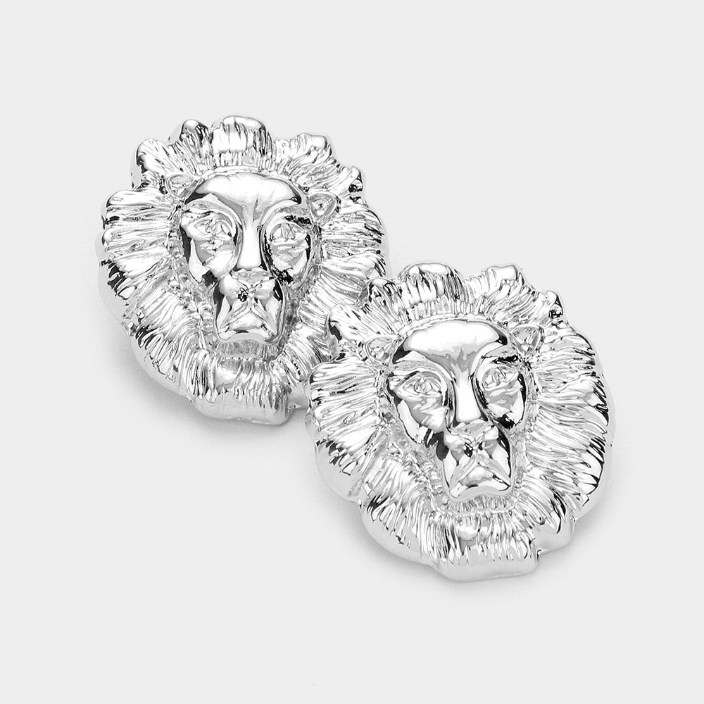 Metal Lion Earrings