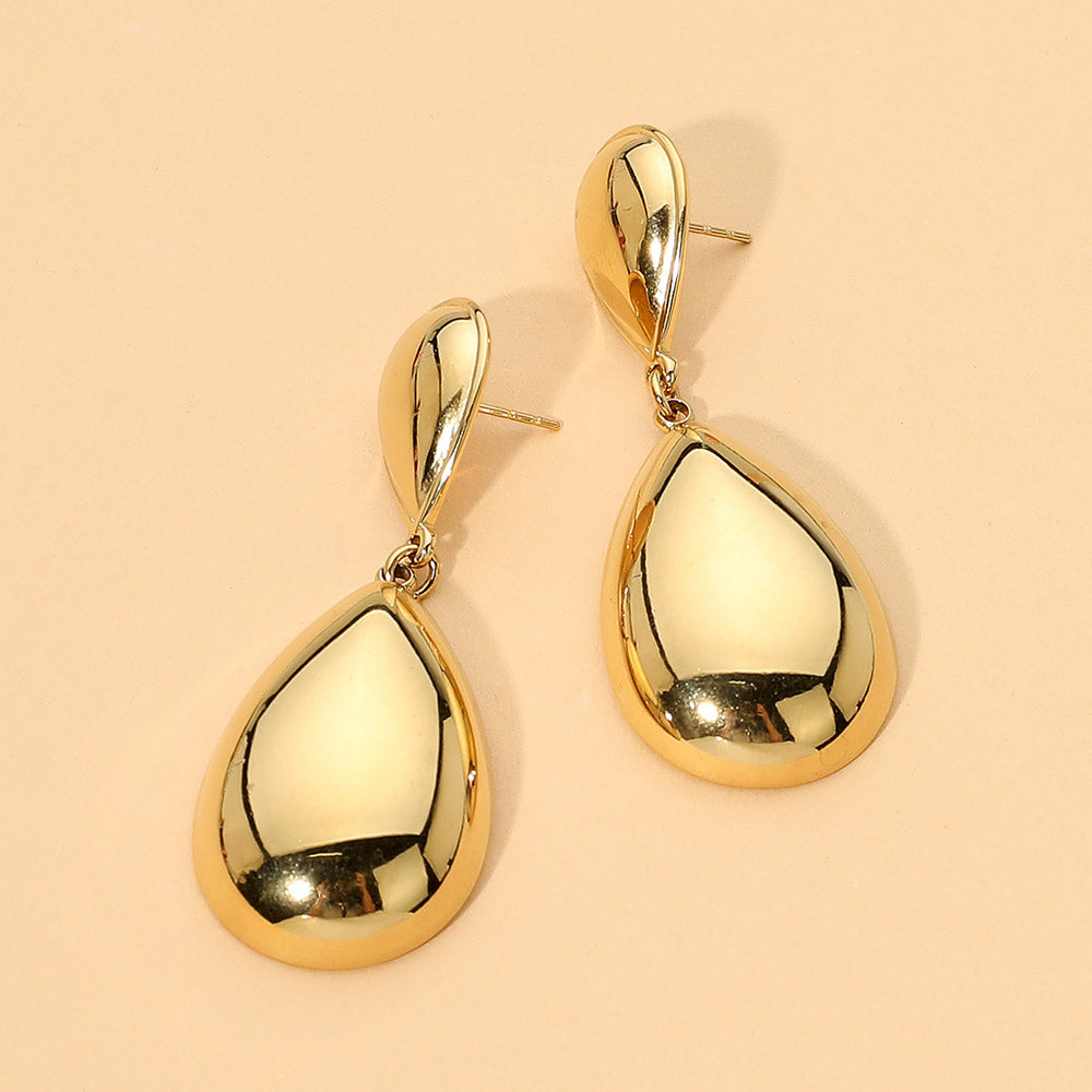 Metal Teardrop Drop Dangle Earrings