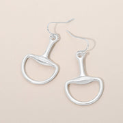 Metal Half Horsebit Drop Earrings