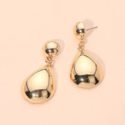Metal Teardrop Charm Drop Dangle Earrings