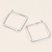 Metal Square Hoop Earrings