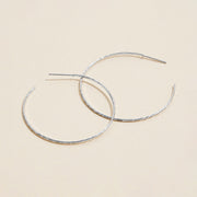 Semi Fine Collection - 18K White Gold Dipped Open Hoop Earrings