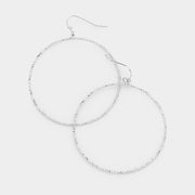 Open Circle Metal Dangle Earrings