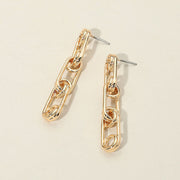 14K Gold Dipped Chain Drop Earrings