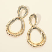 Abstract Hoop Drop Statement Earrings