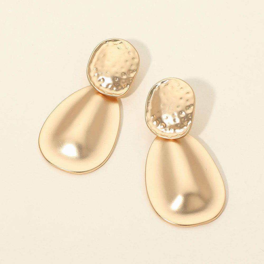 Abstract Metal Drop Earrings