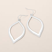 Textured Metal Open Frame Earrings