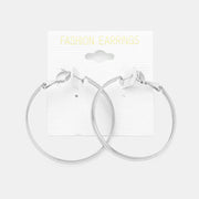 1.6 Inch Metal Hoop Earrings