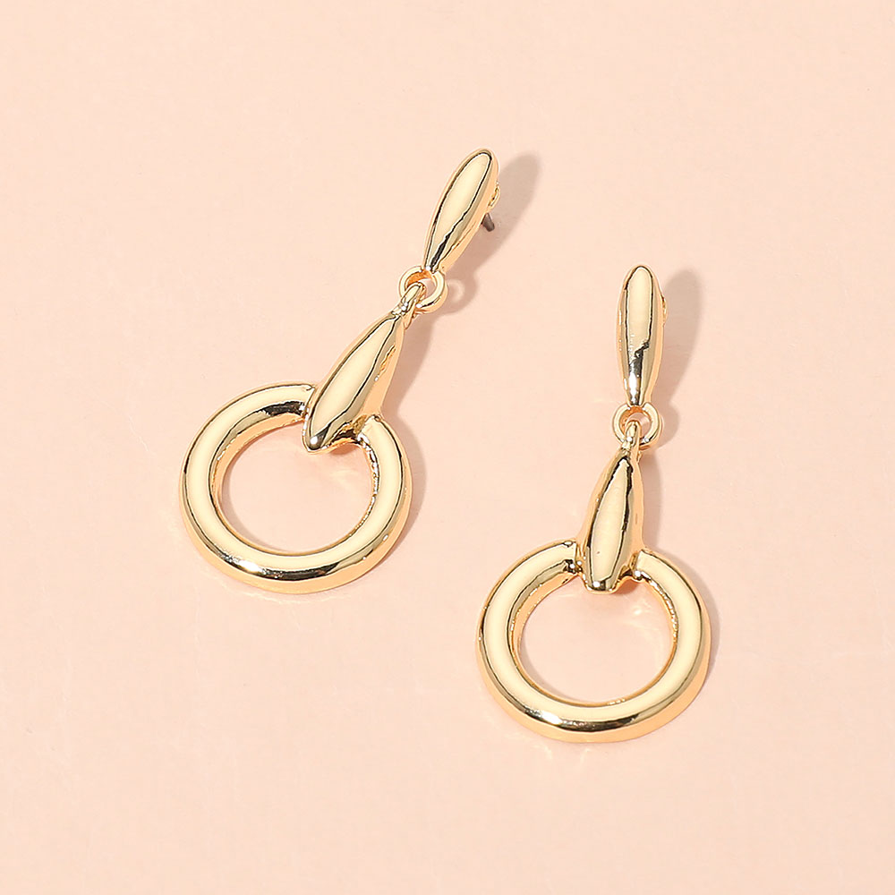 Modern Circle Drop Earrings