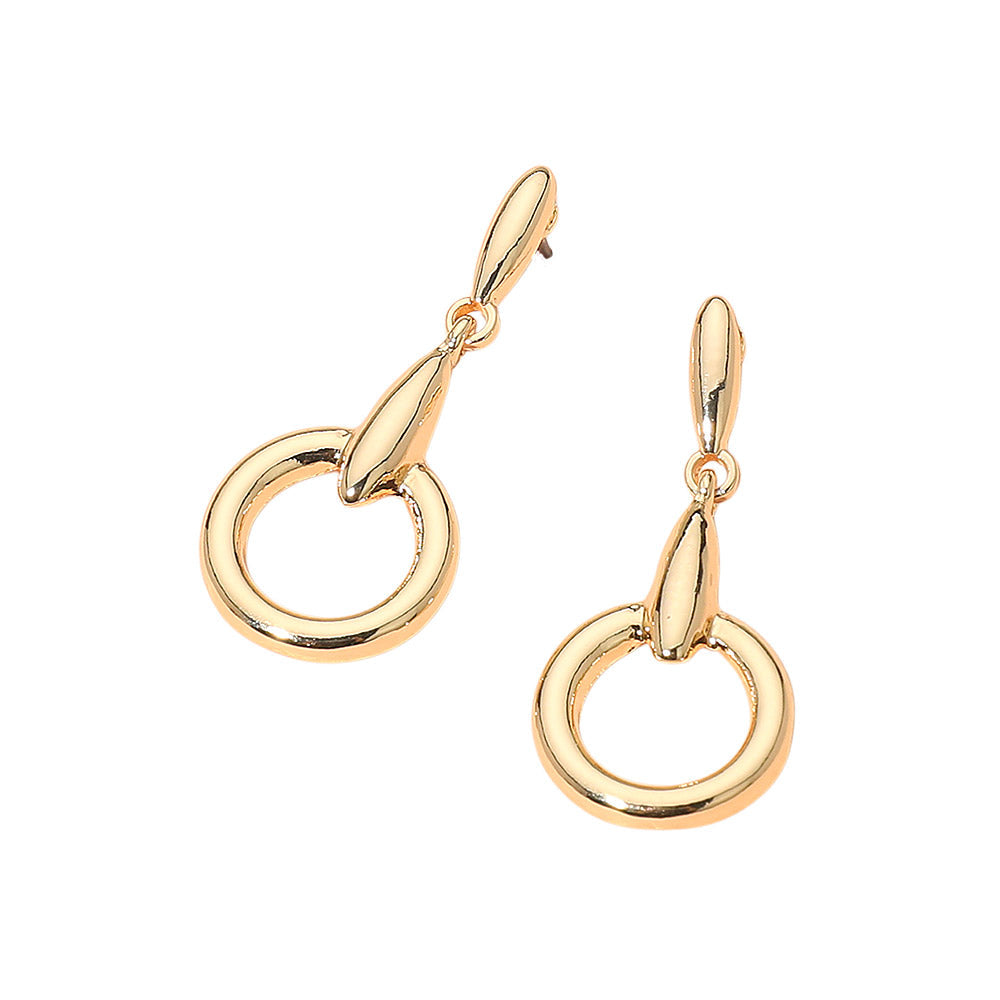 Modern Circle Drop Earrings