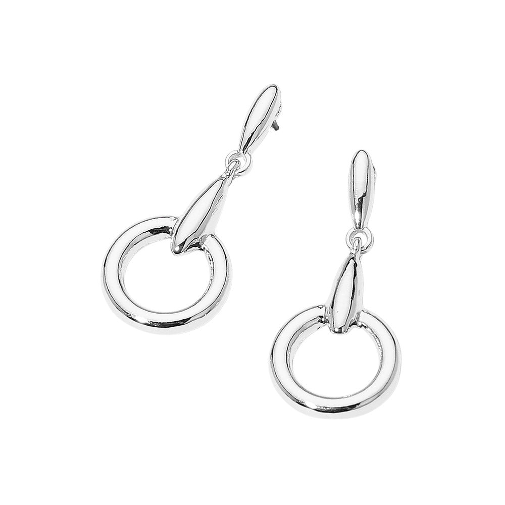 Modern Circle Drop Earrings