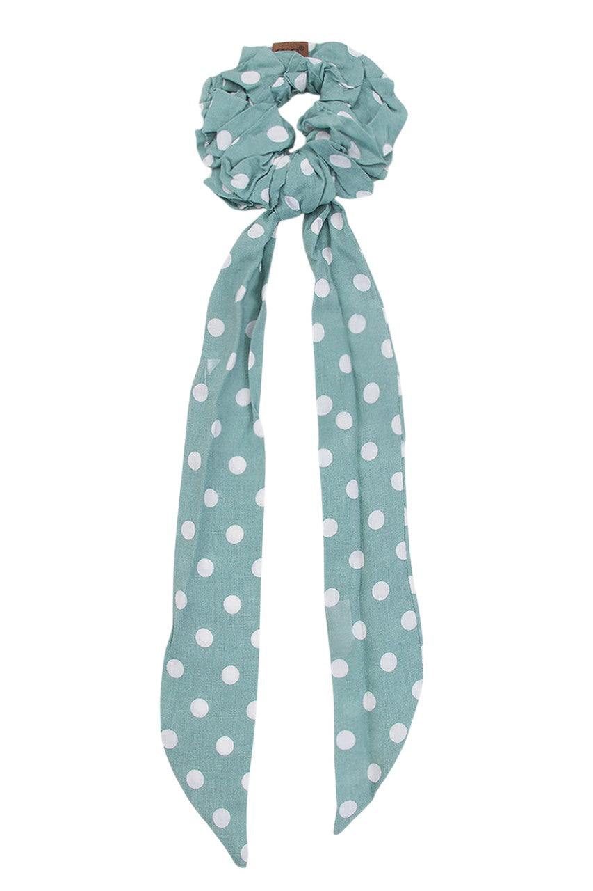 C.C POLKA DOT SASH SCRUNCHIES