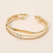 Gold Dipped Minimalist Layered Cuff Bracelets