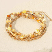 Beaded Stretch Chain Multi Layered Bracelets