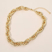 Twisted Bold Interwoven Link Chain Necklace