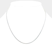 16 INCH Thin metal round omega necklace