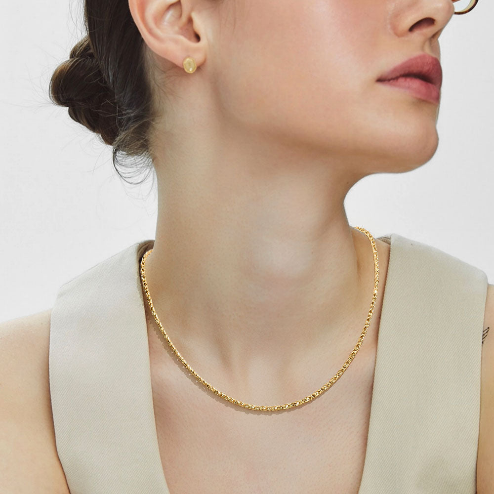 Gold Dipped Classic Rope Chain Necklace