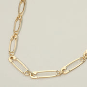 Safety Pin Link Chain Necklace