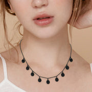 Metal Shell Charm Station Necklace