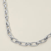 14K Gold Plated Rope Link Chunky Chain Necklace
