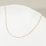 18K Gold Filled Delicate Box Chain Necklace