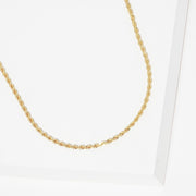 Gold Dipped Rope Chain Metal Necklace