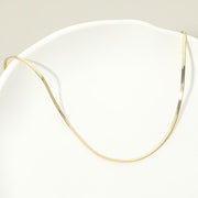 18K Gold Dipped Herringbone Chain Necklace