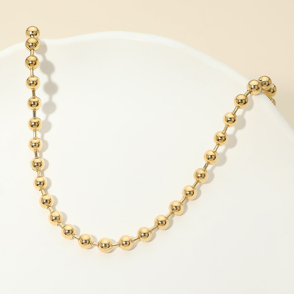 Stainless Steel Beaded Chain Necklace
