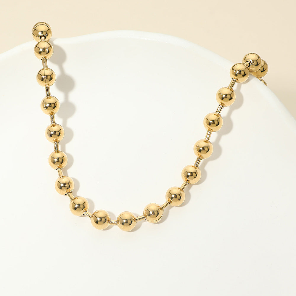 Stainless Steel Beaded Chain Necklace