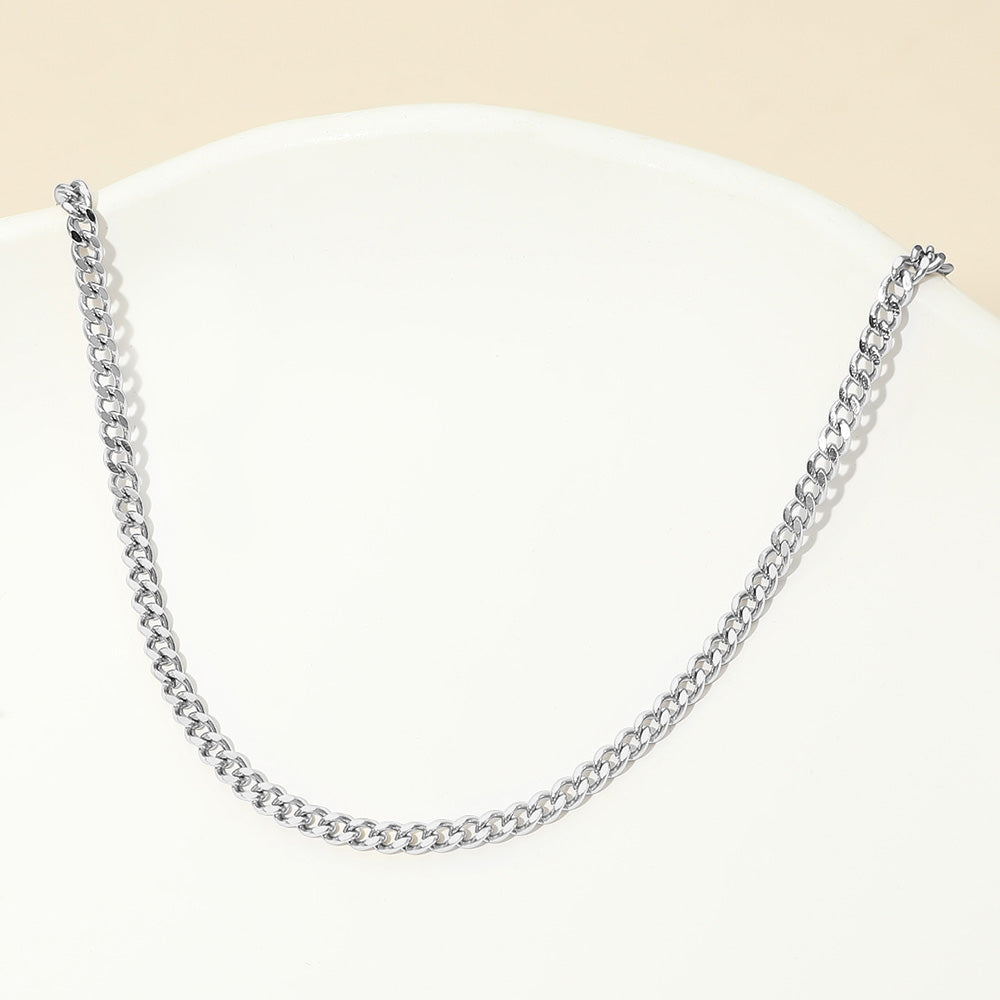 Stainless Steel Cuban Chain Necklace