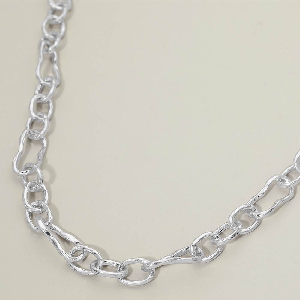 Chunky Textured Link Chain Necklace