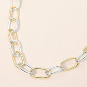 Two Tone Link Chain Necklace