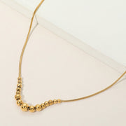 Stainless Steel Beaded Snake Chain Necklace