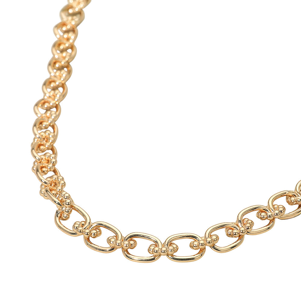 Bubble Floral Link Chain Necklace