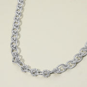 Bubble Floral Link Chain Necklace