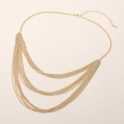 Cascading Multi Layered Statement Necklace