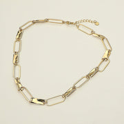 Chunky Paperclip Stainless Steel Link Necklace