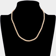 Braided Metal Chain Necklace