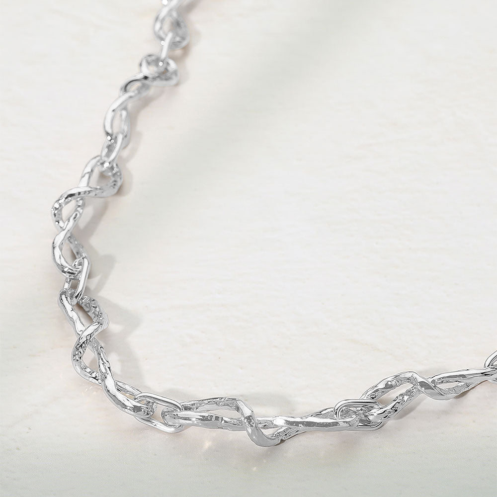 Metal Twisted Irregular Chain Necklace