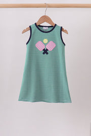 Green Ball Applique Dress