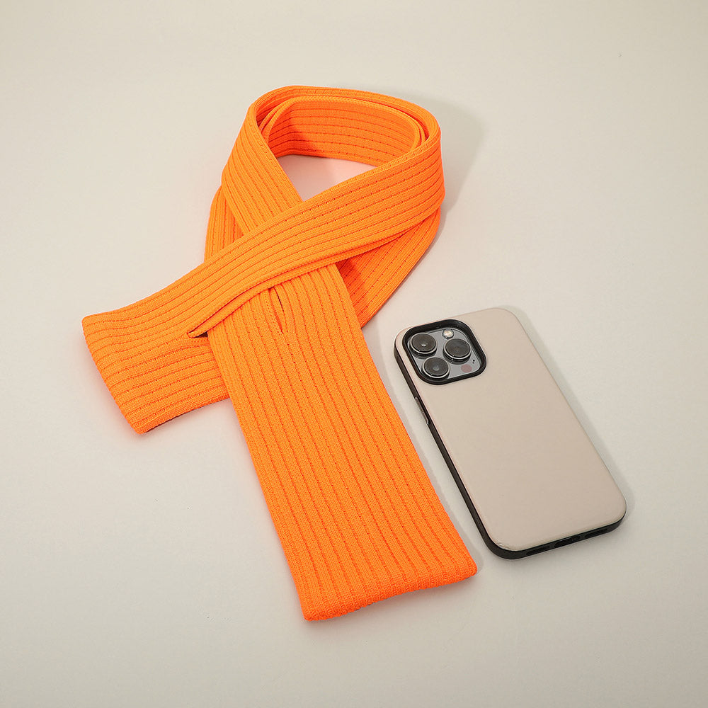 Long Ribbed Knit Stretch Phone Pouch Phone Holder