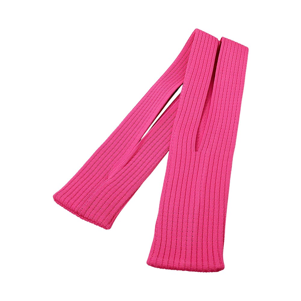 Long Ribbed Knit Stretch Phone Pouch Phone Holder