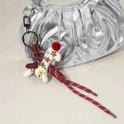 Cute Dachshund Dog Charm Knot Keychain Bag Charm