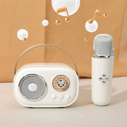 Mini Retro  Karaoke Machine Portable Bluetooth Speaker with Microphone