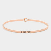 "Drippin" Thin Brass Metal Hook Bracelet