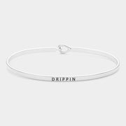 "Drippin" Think Brass Metal Hook Bracelet